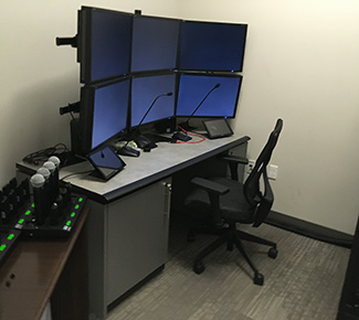 Security Office Desk with 6 Monitors
